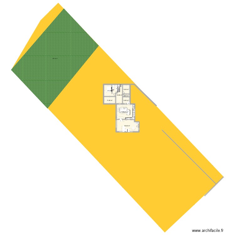 Plan cadastre. Plan de 8 pièces et 143 m2