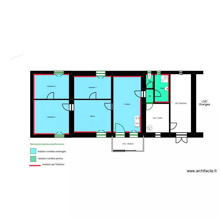 Lev&ecirc;que/Bonnamy &agrave; Argy Projet 1. Plan de 11  et 102 m²
