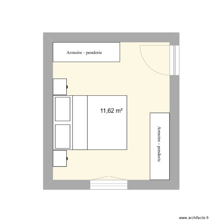 Jule ferry ch. Plan de 1 pièce et 12 m2