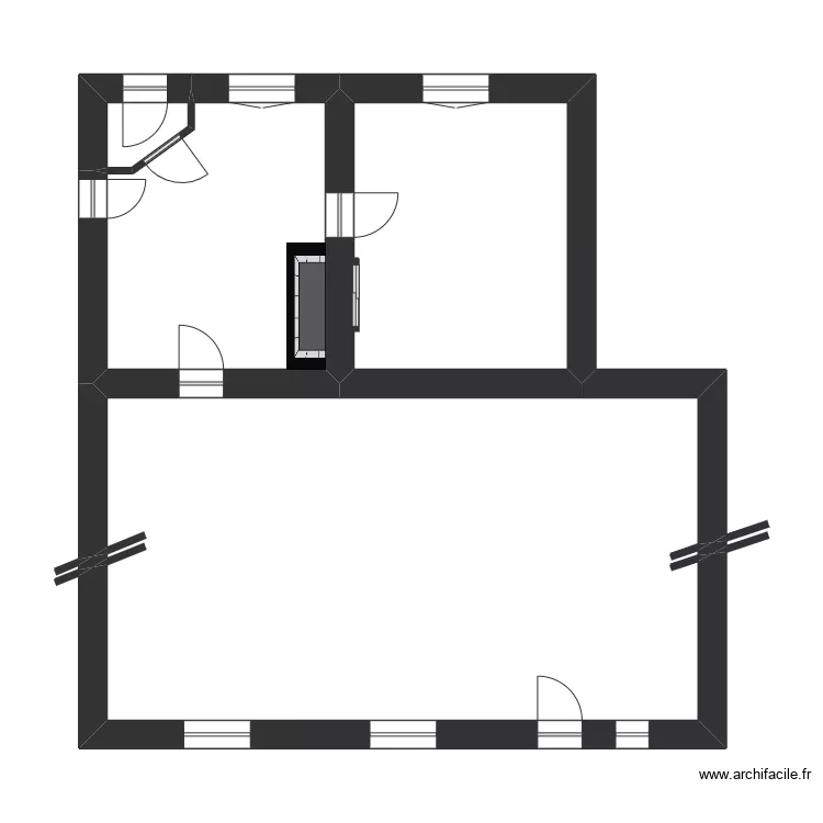HOAREAUX ruine. Plan de 10 et 299 m² HOAREAUX ruine. Plan de 10 et 299 m²