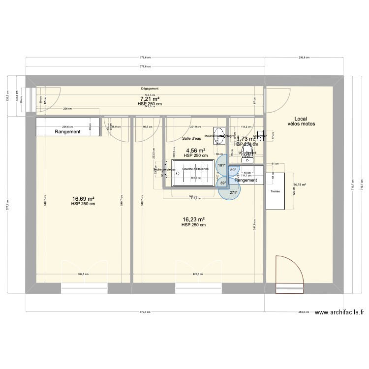 Rivarennes 122B. Plan de 6 pièces et 61 m2