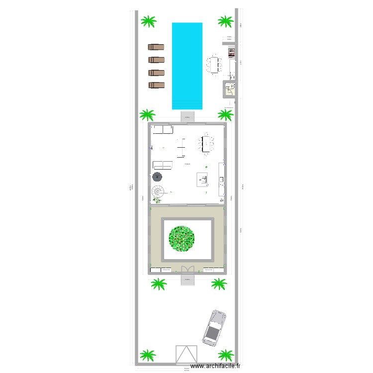Maison Maroc. Plan de 9 pièces et 202 m2