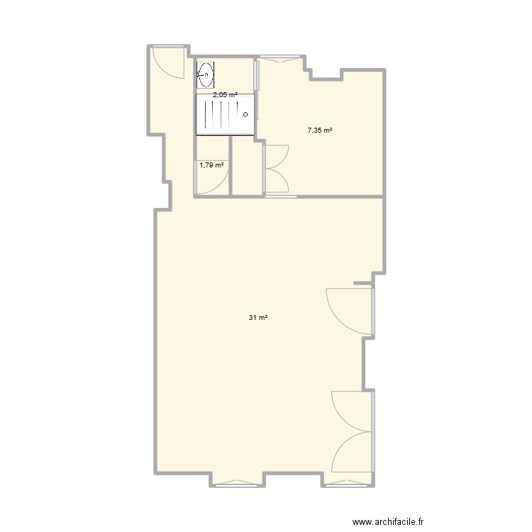 lombard villefranche. Plan de 4 pièces et 42 m2