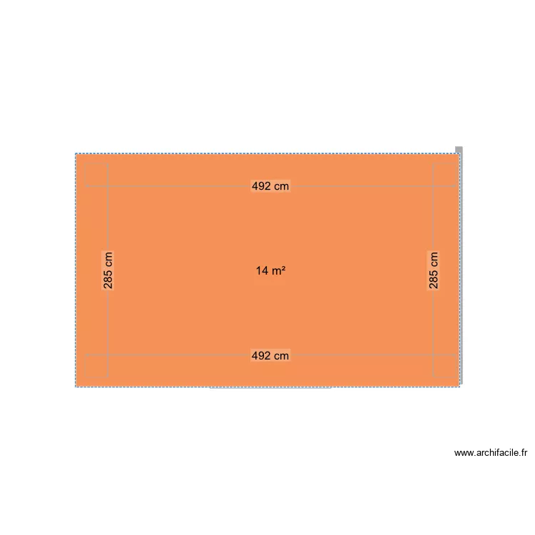 Abri jardin. Plan de 