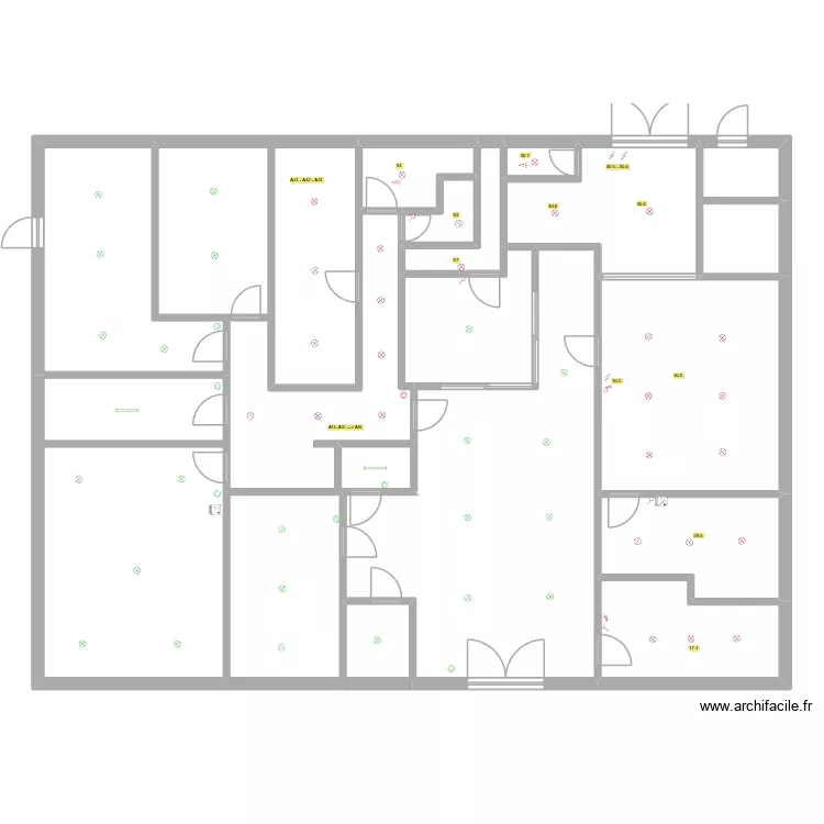 maison médicale plan de position pour calculs domotique. Plan de 20 et 247 m² maison médicale plan de position pour calculs domotique. Plan de 20 et 247 m²