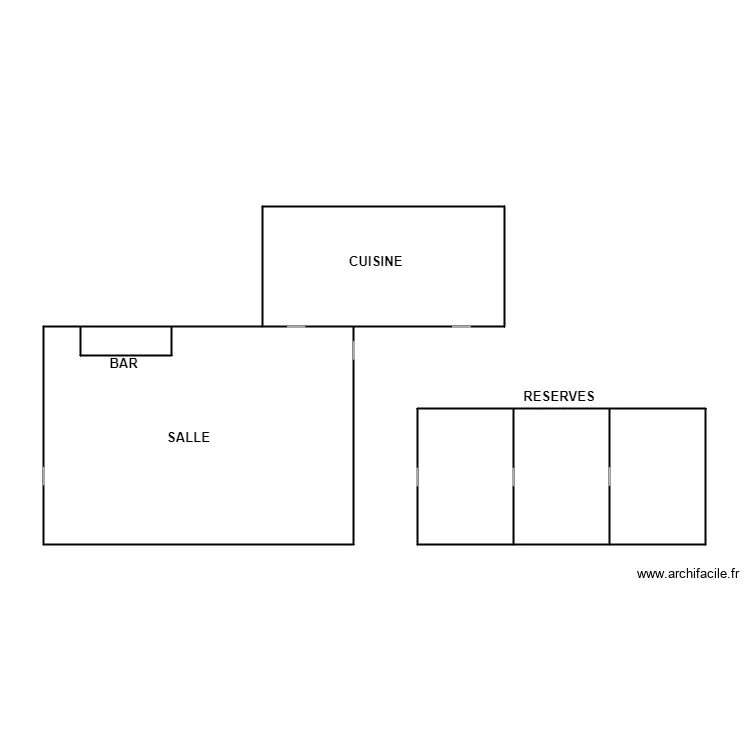 RESTAURANT MOUSTACHE. Plan de 