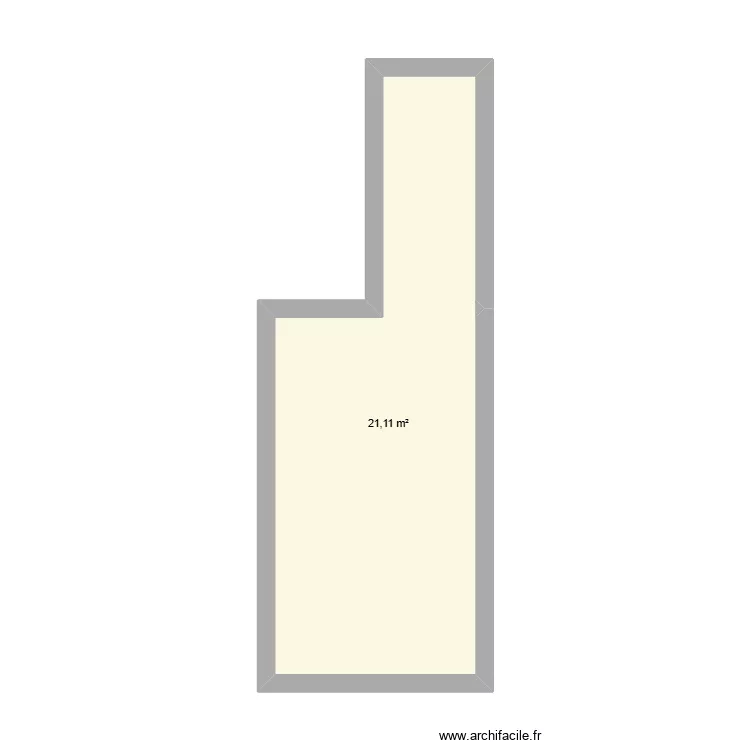 garage. Plan de 1  et 21 m²