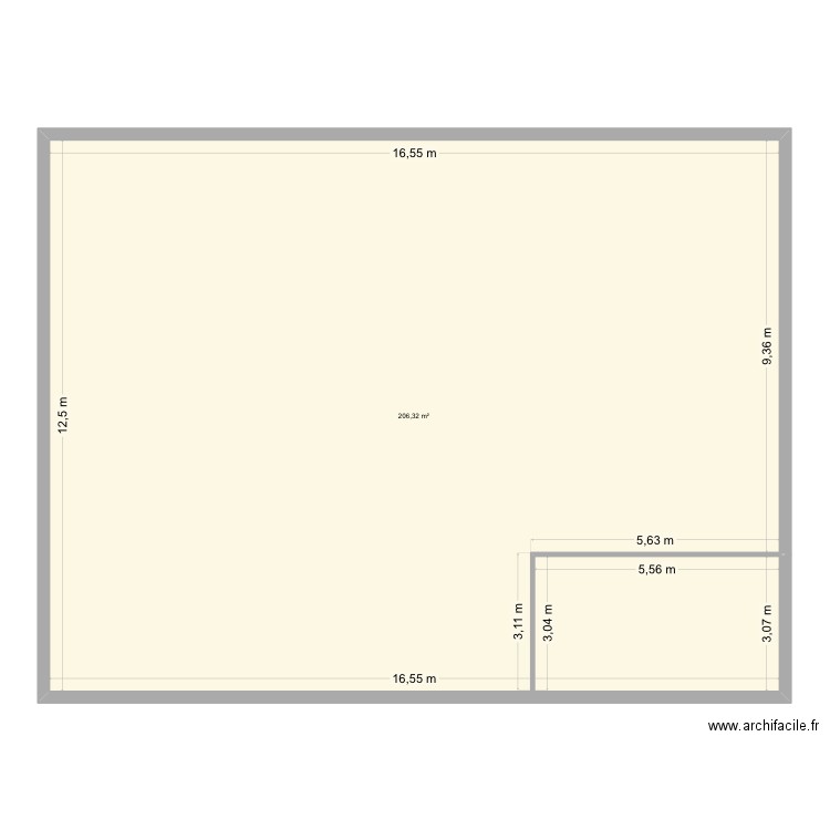 Maison. Plan de 1 pièce et 206 m2