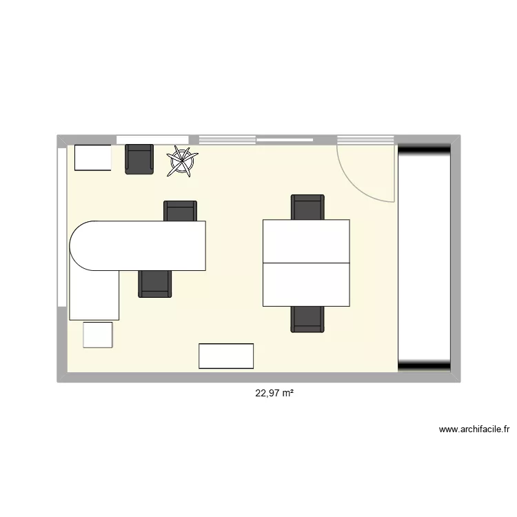 Bureau FT Delouis. Plan de 1 et 23 m² Bureau FT Delouis. Plan de 1 et 23 m²