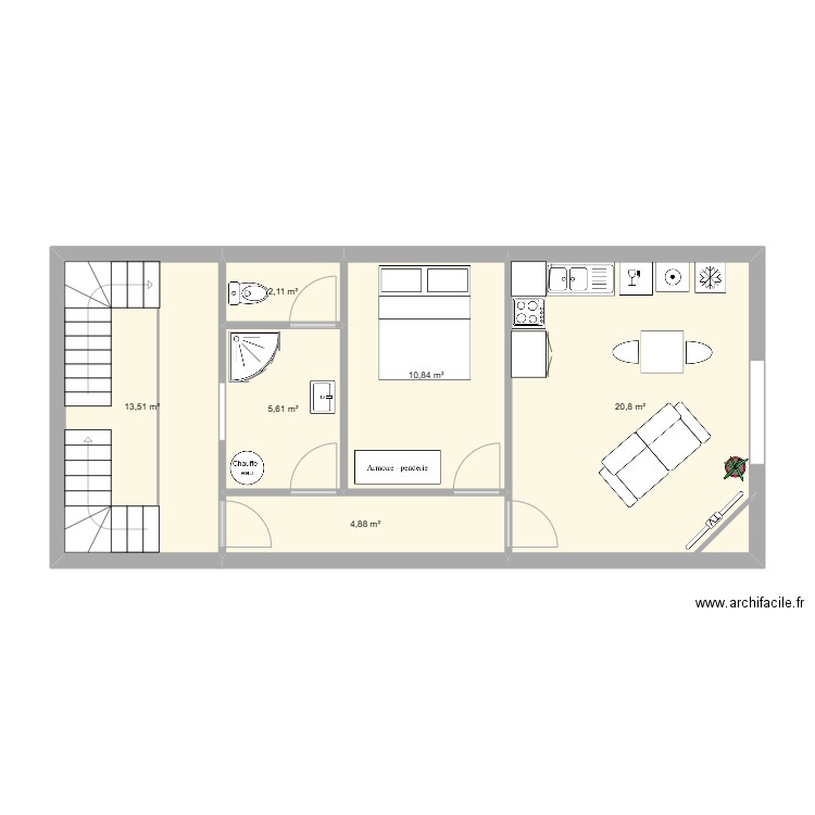 1°Etage. Plan de 0 pièce et 0 m2