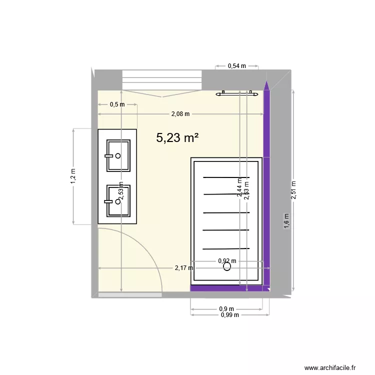 PERICHON 1 ER. Plan de 1  et 5 m²