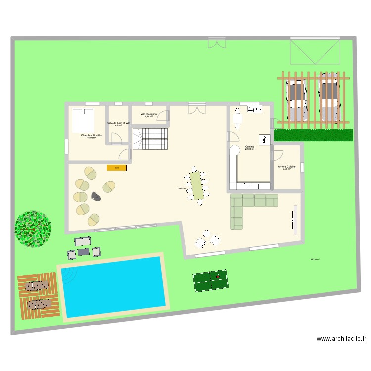 Projet v2. Plan de 7 pièces et 780 m2