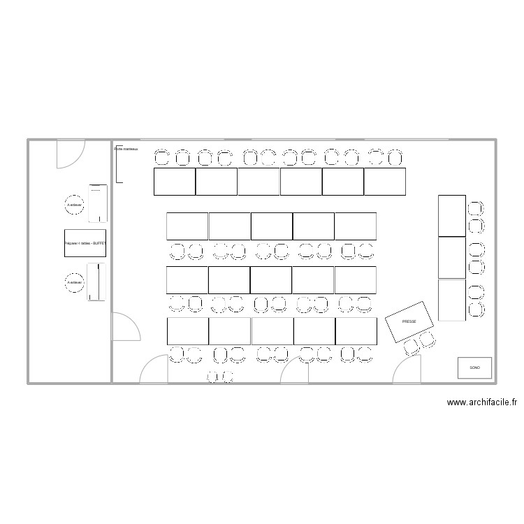 plan CC TLN. Plan de 2 pièces et 143 m2