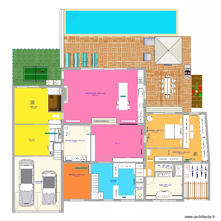 PLAN CLIM MAISON IA RDC . Plan de 