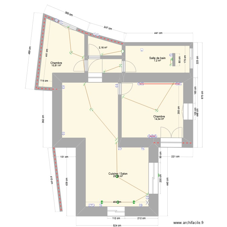 Version élec 3. Plan de 0 pièce et 0 m2