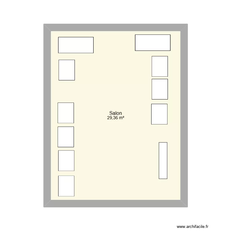 salle Louma. Plan de 1 pièce et 29 m²