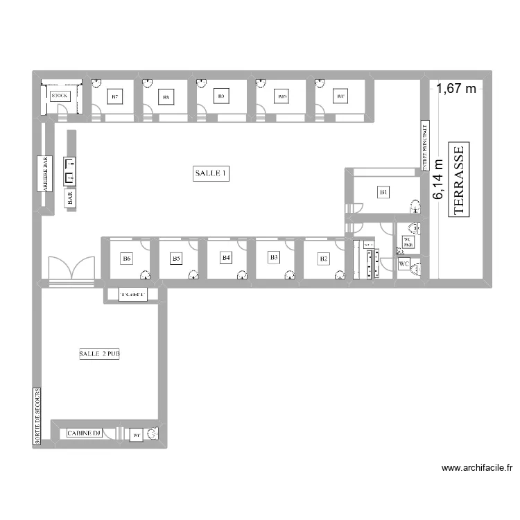 hall. Plan de 0 pièce et 0 m2