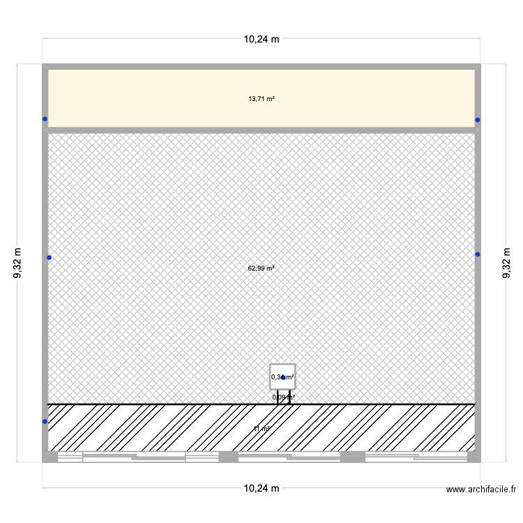 de lima. Plan de 5 pièces et 88 m2
