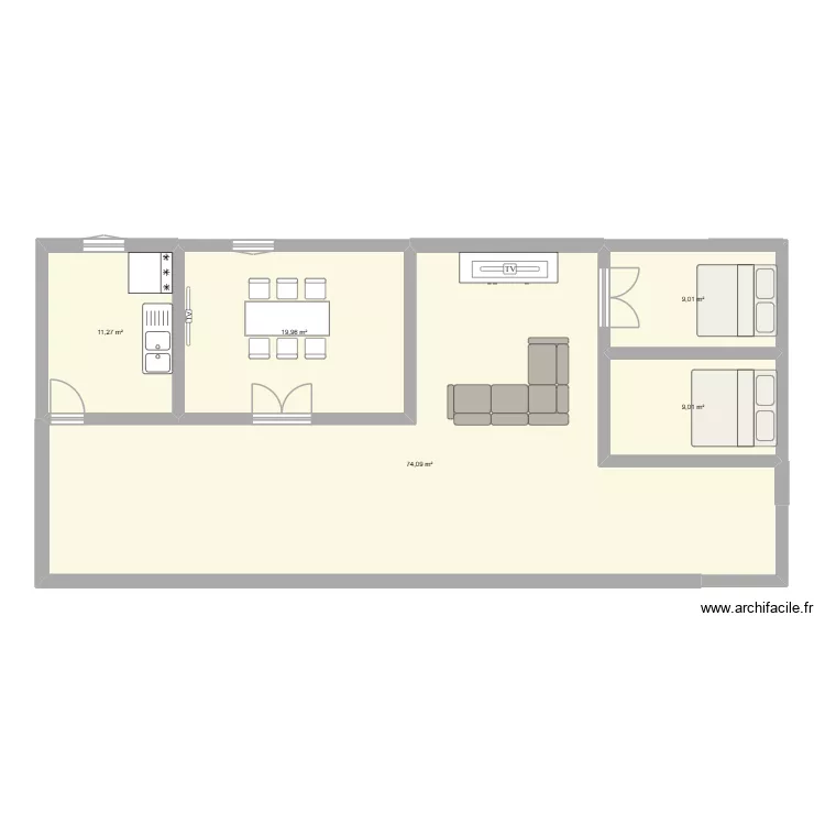 maison clara. Plan de 5 Pièces et 123 m²