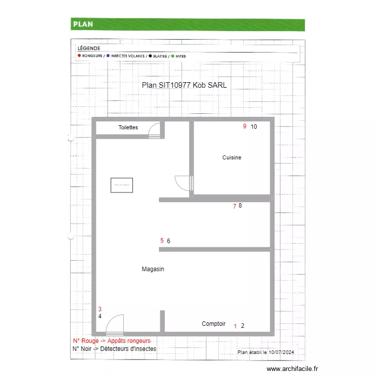 Plan Kob Secretariat. Plan de 