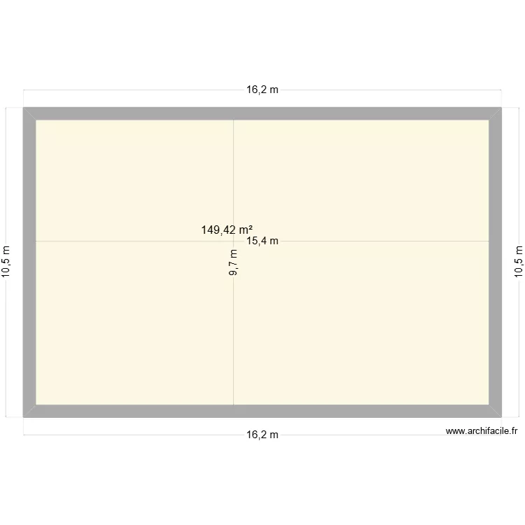 Maison rectangle 01. Plan de Maison rectangle 01. Plan de