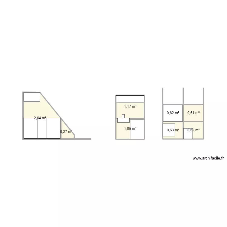 bas bis. Plan de 8 pièces et 8 m²