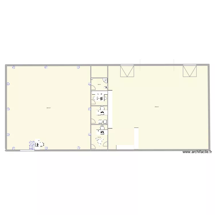 test. Plan de 6  et 538 m²