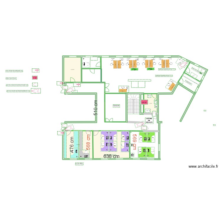 PROD EMBOUT VILLENEUVE LE ROI Alarme Atelier. Plan de 4 pièces et 52 m2