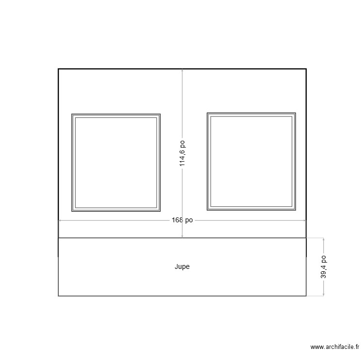 Face. Plan de 0 pièce et 0 m2