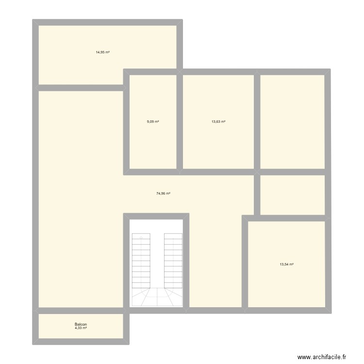 immeuble comte de bertier. Plan de 16 pièces et 260 m2