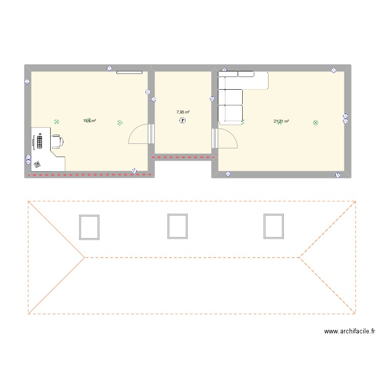 Etage. Plan de 0 pièce et 0 m2