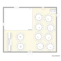 Mariage Table 11pers x10 + table recte 18pers x1