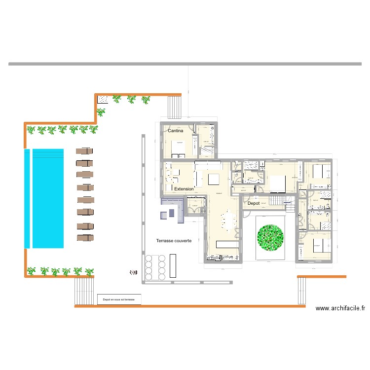 Carovigno 19 décembre. Plan de 13 pièces et 153 m2