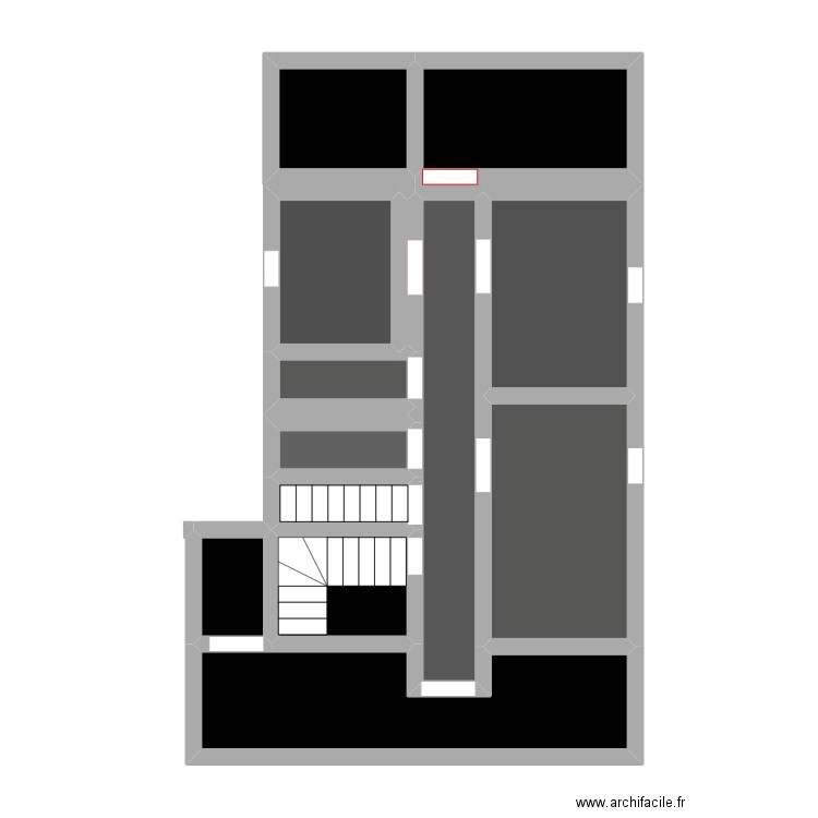 Yvette 1. Plan de 13 pièces et 55 m2