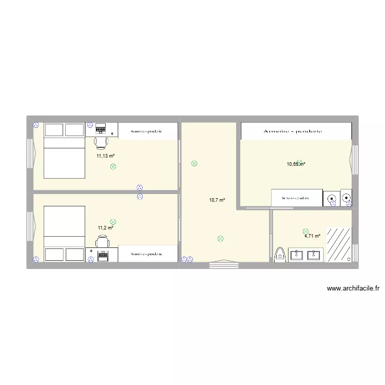 TIBIBI. Plan de 5  et 48 m²