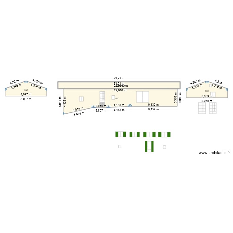 Abel etage vide 2. Plan de 4 pièces et 146 m2