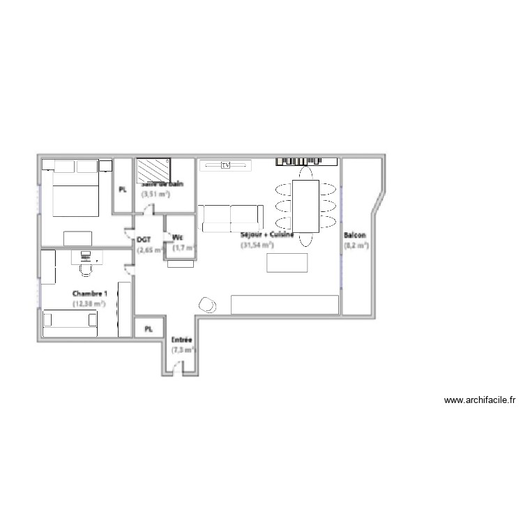 Lacassagne 1. Plan de 0 pièce et 0 m2