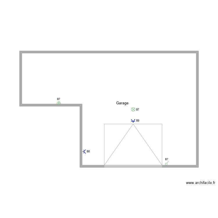 garage 2 msm. Plan de 1 pièce et 37 m2