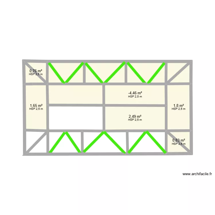 Plafond de ya amelie. Plan de 
