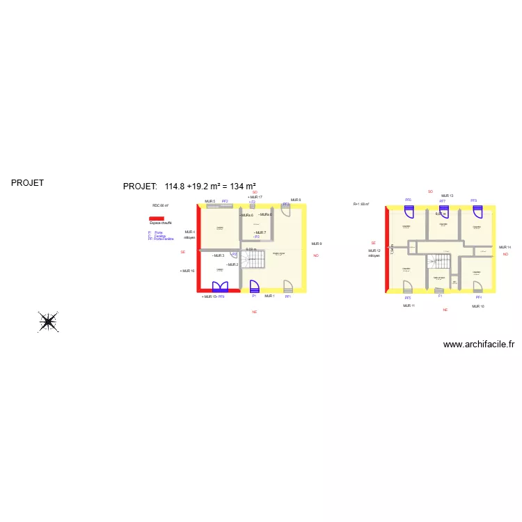 TOUIRSI_ projet 2. Plan de 16  et 141 m²