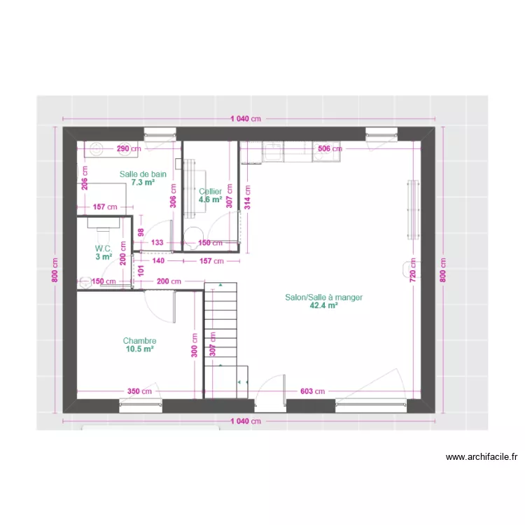 petite maison. Plan de petite maison. Plan de
