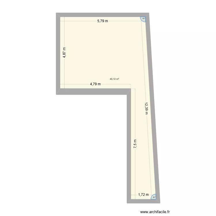 plan de masse archifacile. Plan de 1  et 40 m²