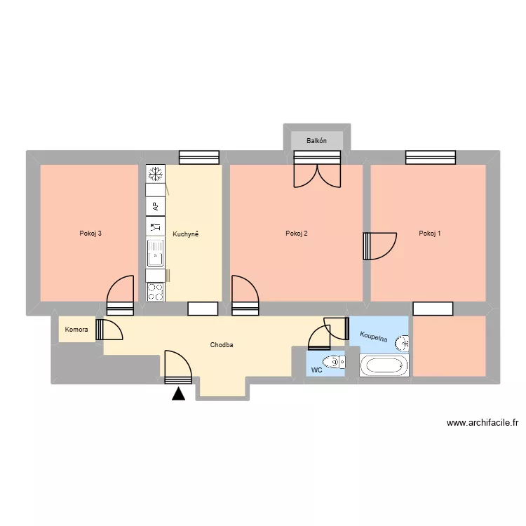 Dvorn&iacute; 763,  byt 9. Plan de 17  et 200 m²