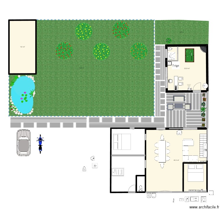 32 bis 2. Plan de 3 pièces et 90 m2