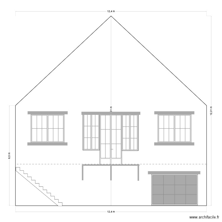 Facade kernascleden balcon. Plan de 0 pièce et 0 m2