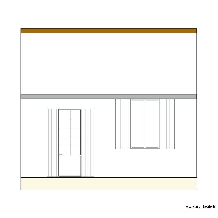 plan de coupe ouest avant. Plan de 0 pièce et 0 m2
