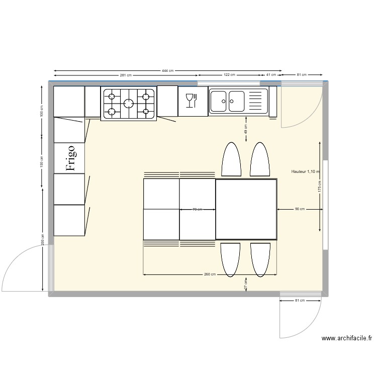Cuisine1. Plan de 0 pièce et 0 m2