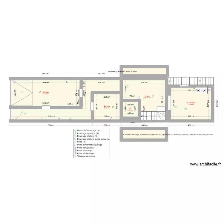 Rez de chauss&eacute;e. Plan de 