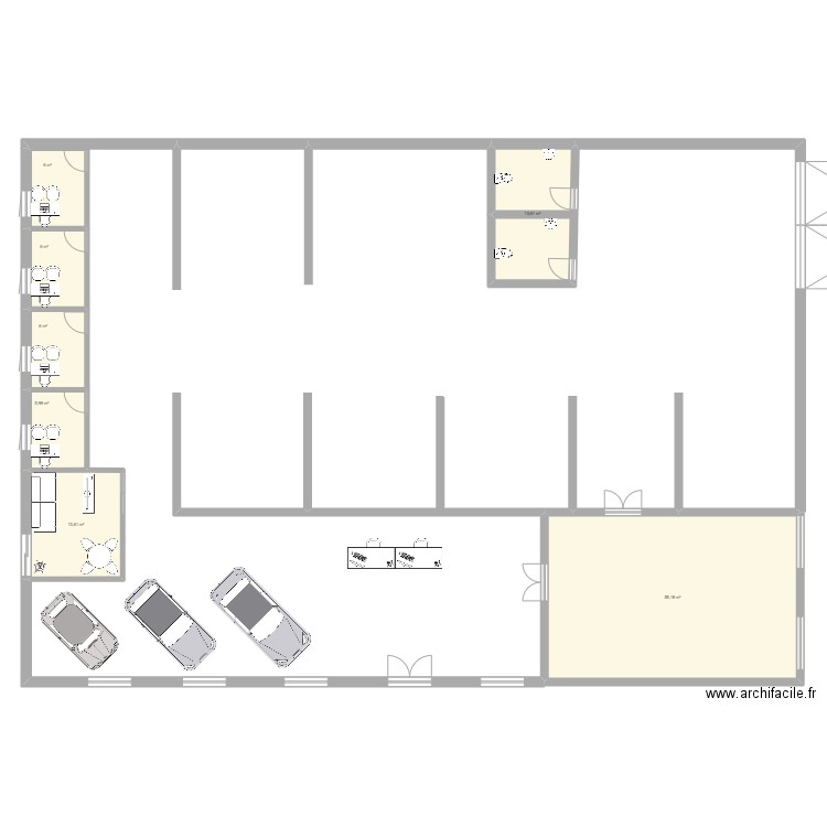 garage . Plan de 7 pièces et 109 m2