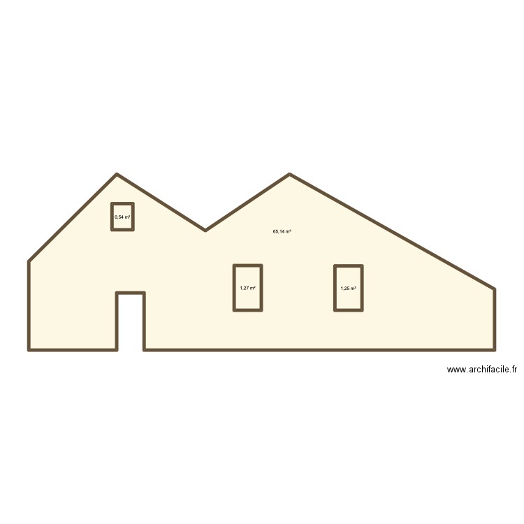 Facade StPrest. Plan de 4 pièces et 72 m2